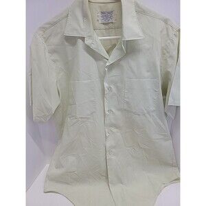 Penneys Towncraft Penn-Prest Men’s Vtg Short‎ Sleeve Loop Collar Pocket Shirt L